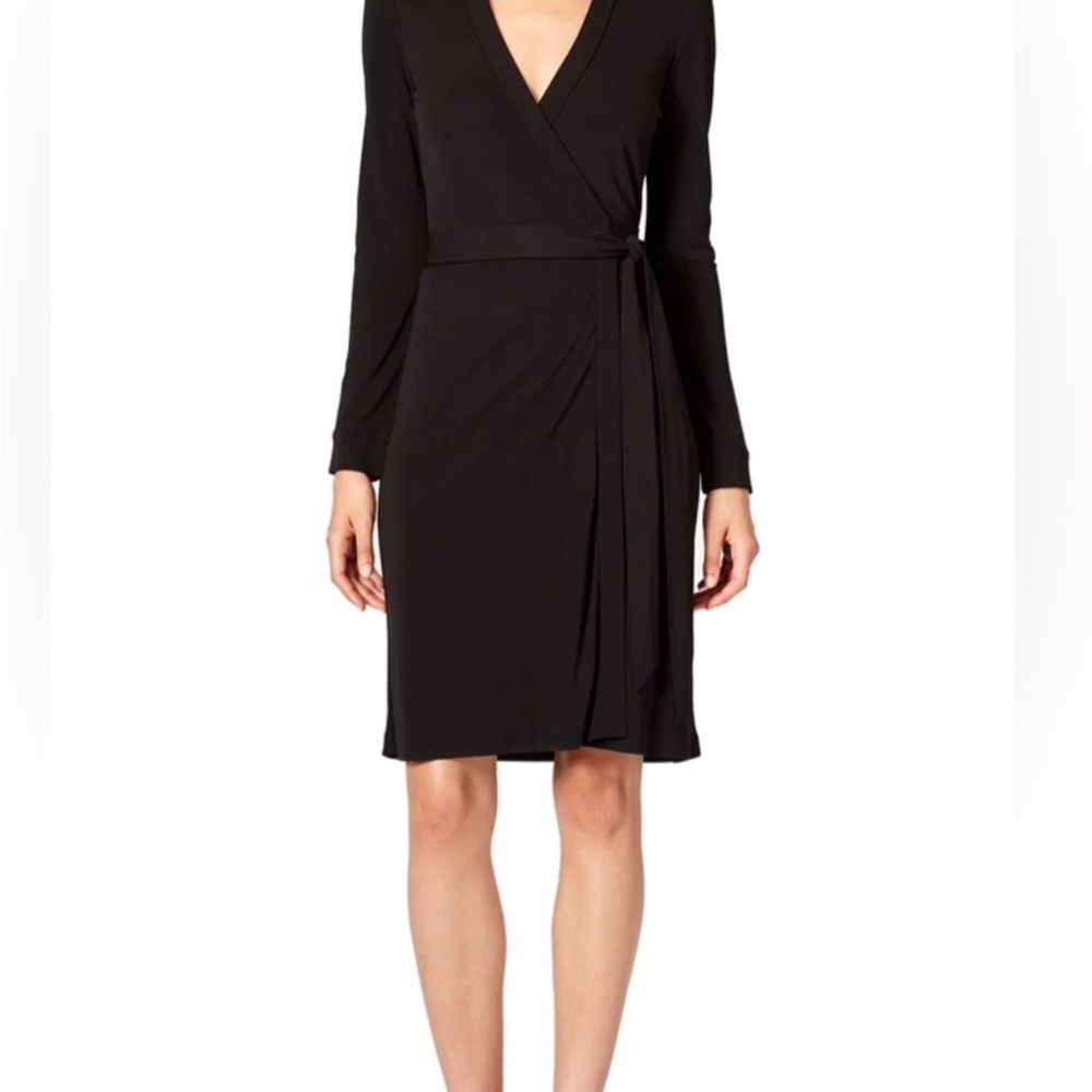Diane Von Furstenberg Black Long Sleeve Dress